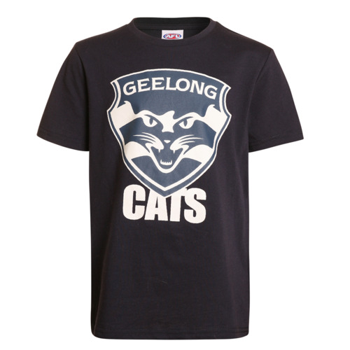 Geelong Cats 2018 AFL Youth Kids Logo T Shirt Sizes 2-14! BNWT's!