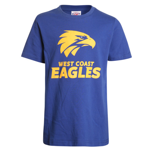 West Coast Eagles AFL Youth Kids Logo T Shirt Sizes 2-14! BNWT's! W8
