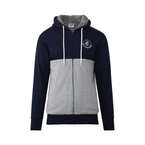 Carlton Blues AFL 2019 Fur Zip Hoody/Hoodie Jacket Sizes S-3XL! With Fur Hood W9