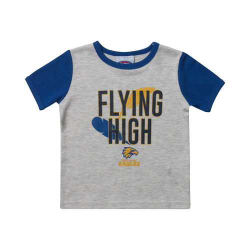 AFL West Coast Eagles Baby Infant Toddlers Ringer Tee T Shirt Sizes 000-1