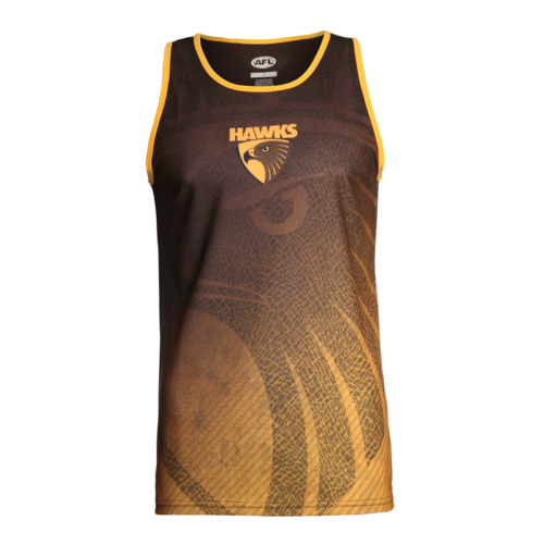 Hawthorn Hawks AFL 2021 PlayCorp Premium Training Singlet Sizes S-3XL! S21