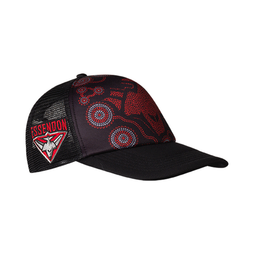 Essendon Bombers AFL 2022 PlayCorp Indigenous Trucker Cap Hat! W22
