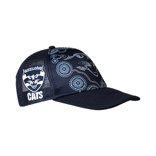 Geelong Cats AFL 2022 PlayCorp Indigenous Trucker Cap Hat! W22