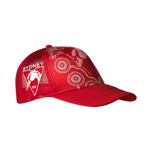 Sydney Swans AFL 2022 PlayCorp Indigenous Trucker Cap Hat! W22