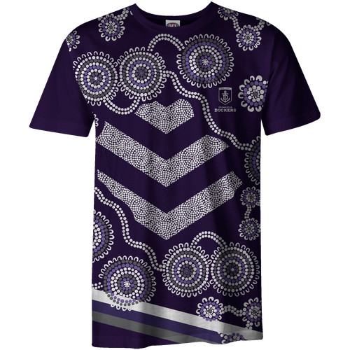 Fremantle Dockers AFL 2022 Playcorp Indigenous Tee T Shirt Sizes S-2XL! W22