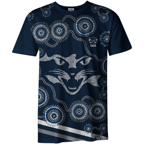 Geelong Cats AFL 2022 Playcorp Indigenous Tee T Shirt Sizes S-2XL! W22