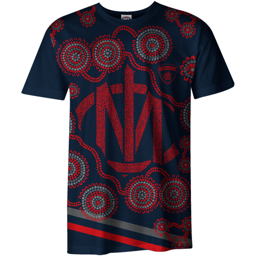 Melbourne Demons AFL 2022 Playcorp Indigenous Tee T Shirt Sizes S-2XL! W22