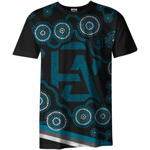 Port Adelaide Power AFL 2022 Playcorp Indigenous Tee T Shirt Sizes S-2XL! W22