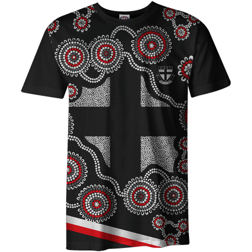 St Kilda Saints AFL 2022 Playcorp Indigenous Tee T Shirt Sizes S-2XL! W22