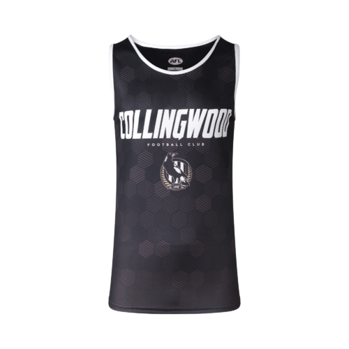 Collingwood Magpies AFL 2022 PlayCorp Premium Training Singlet Sizes S-7XL! S22