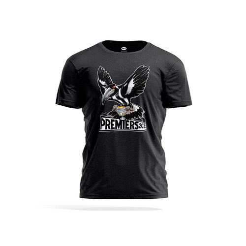 Collingwood Magpies AFL 2023 Premiers Mark Knight T-Shirt Sizes Youth 8-14! In Stock