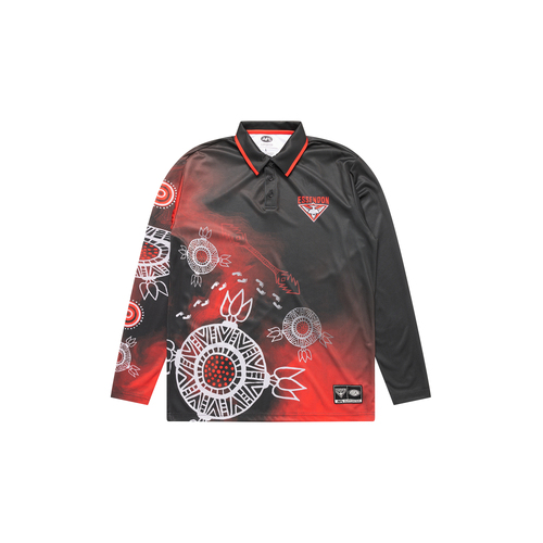 Essendon Bombers AFL Indigenous L/S Training Polo Sizes S-5XL!