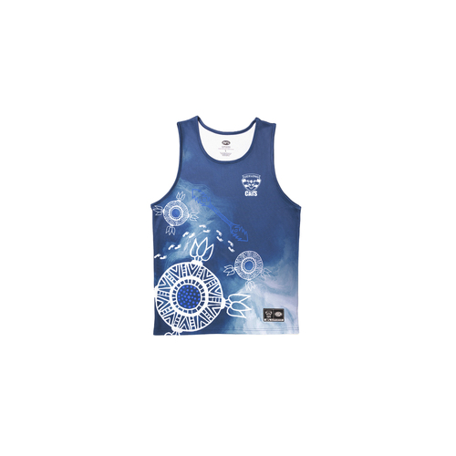 Geelong Cats AFL Indigenous Training Singlet Sizes S-5XL!
