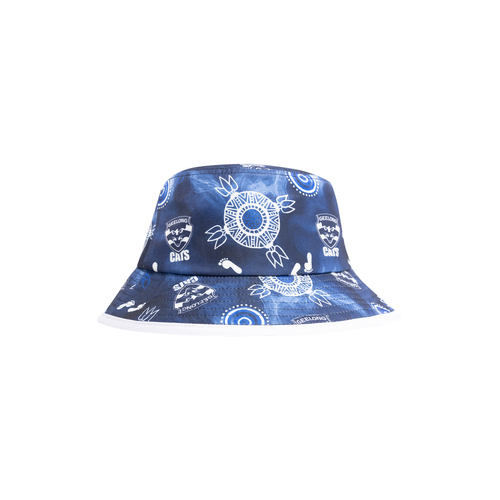 Geelong Cats AFL Indigenous Bucket Hat Cap!