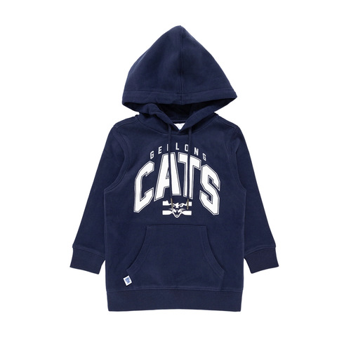 Geelong Cats 2023 AFL Youth Team Crest Hoody Sizes 8-16!