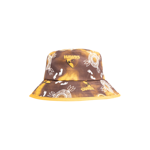 Hawthorn Hawks AFL Indigenous Bucket Hat Cap!