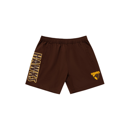 Hawthorn Hawks AFL 2024 NAR Performance Shorts Sizes S-5XL!