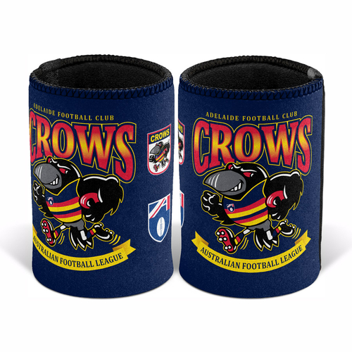 Adelaide Crows AFL Retro Can Cooler! Bottle Cooler Stubby Holder Cosy