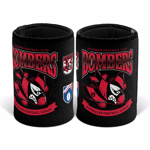 Essendon Bombers AFL Retro Can Cooler! Bottle Cooler Stubby Holder Cosy