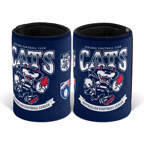 Geelong Cats AFL Retro Can Cooler! Bottle Cooler Stubby Holder Cosy