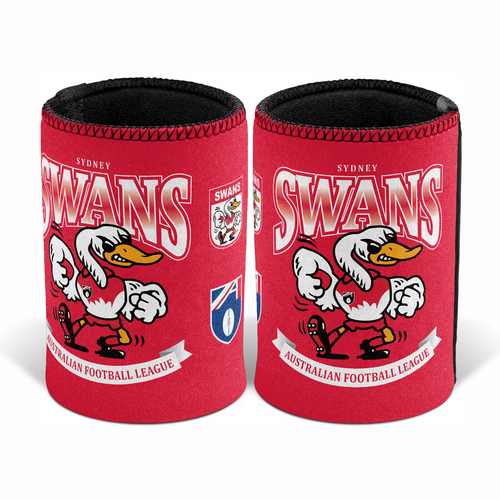 Sydney Swans AFL Retro Can Cooler! Bottle Cooler Stubby Holder Cosy