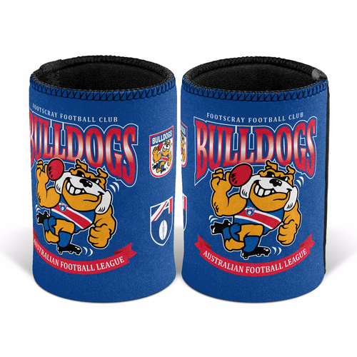 Western Bulldogs AFL Retro Can Cooler! Bottle Cooler Stubby Holder Cosy