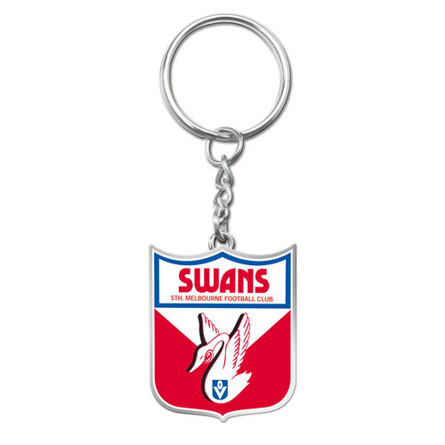 Official AFL Sydney Swans Team Logo Keyring Keychain 