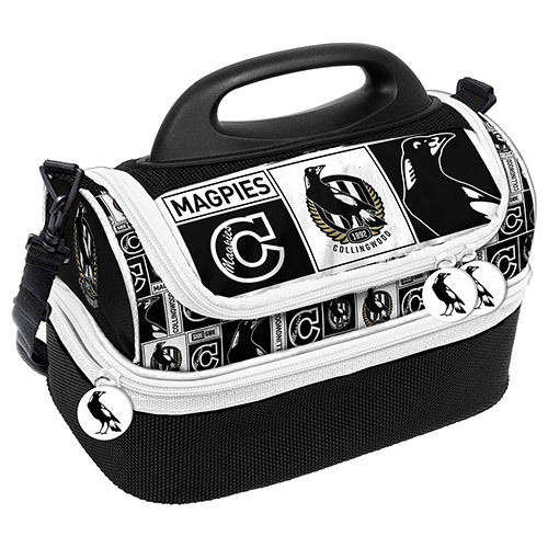 Collingwood Magpies AFL Insulated Lunch Print Dome Cooler Bag Lunch Box 