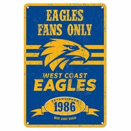 Official AFL West Coast Eagles Obey The Rules Retro Tin Metal Sign Decoration