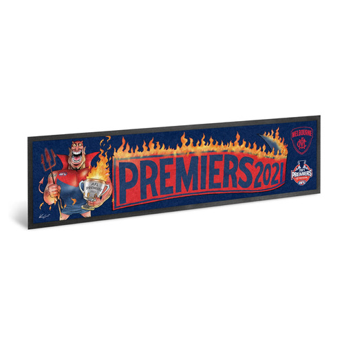 Melbourne Demons AFL Premiers 2021 Bar Runner Caricature P1 *IN STOCK*