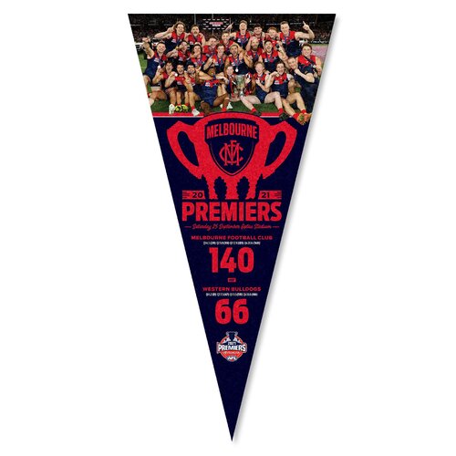 Melbourne Demons AFL Premiers 2021 Team Image Wall Pennant Flag P2 *IN STOCK*