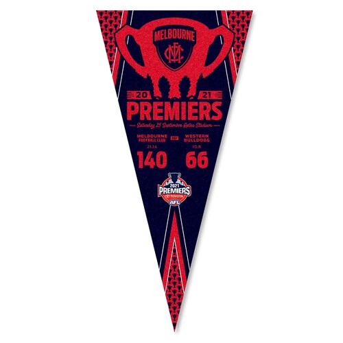 Melbourne Demons AFL Premiers 2021 Wall Pennant Flag P1 *IN STOCK*