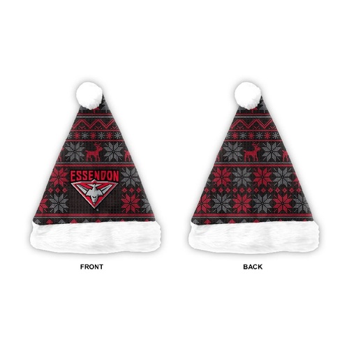 Essendon Bombers AFL Xmas Christmas Santa Hat!