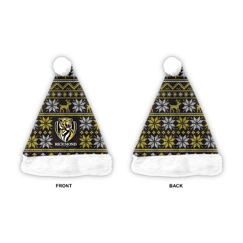 Richmond Tigers AFL Xmas Christmas Santa Hat!