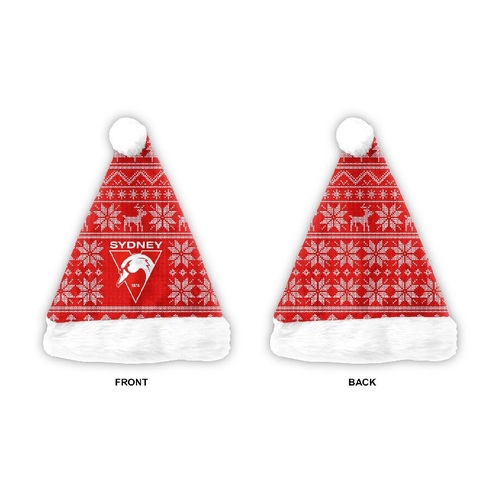Sydney Swans AFL Xmas Christmas Santa Hat!