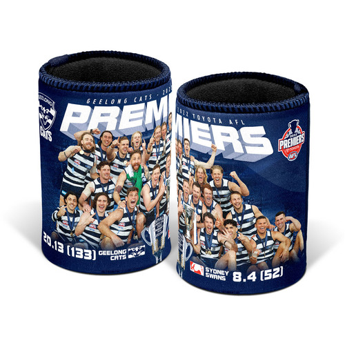 Geelong Cats AFL Premiers 2022 Image Stubby Holder Can Cooler P2 *IN STOCK*
