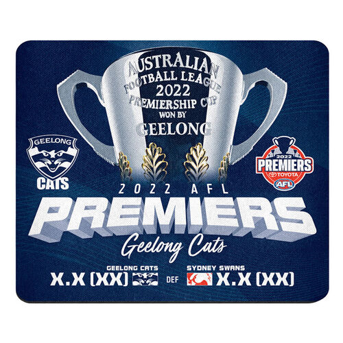 Geelong Cats AFL Premiers 2022 Trophy Mouse Pad Mat P1 *IN STOCK*