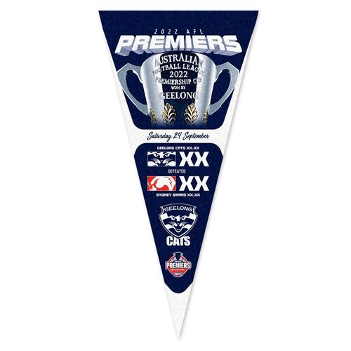 Geelong Cats AFL Premiers 2022 Wall Pennant Flag P1 *IN STOCK*