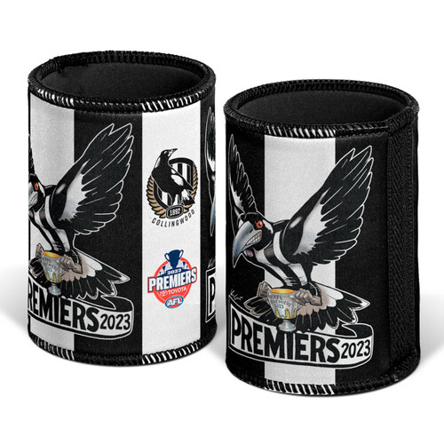 Collingwood Magpies AFL Premiers 2023 Caricature Stubby Holder Can Cooler P1 *Pre Sale*