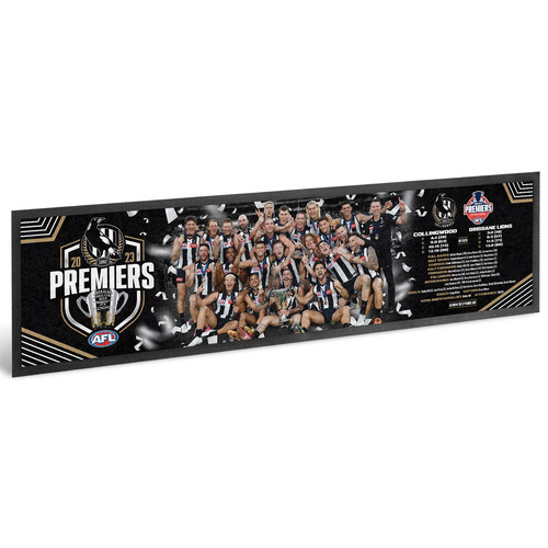 Collingwood Magpies AFL Premiers 2023 Celebration Photo Bar Runner Mat P2 *Pre Sale*