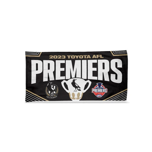 Collingwood Magpies AFL Premiers 2023 Beach Pool Towel P2