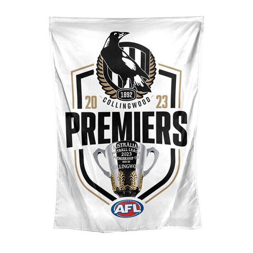 Collingwood Magpies AFL Premiers 2023 Wall Cape Flag P1 