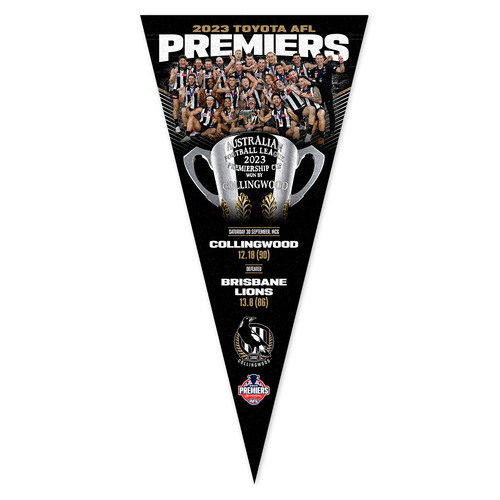 Collingwood Magpies AFL Premiers 2023 Wall Pennant Banner Flag P2