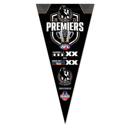 Collingwood Magpies AFL Premiers 2023 Wall Pennant Banner Flag P1 