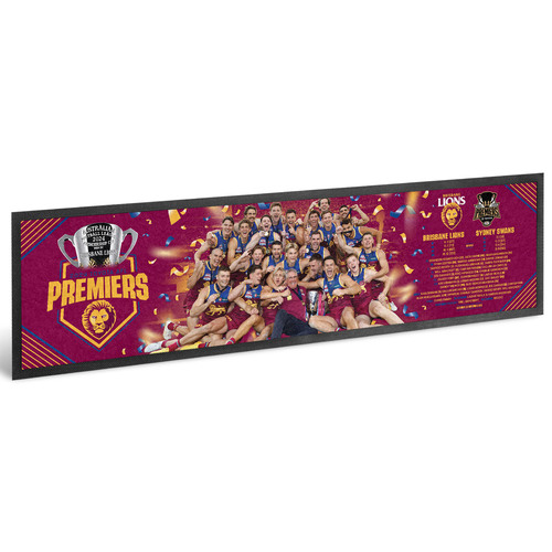 Brisbane Lions AFL 2024 Premiers Celebration Photo Bar Runner P2!