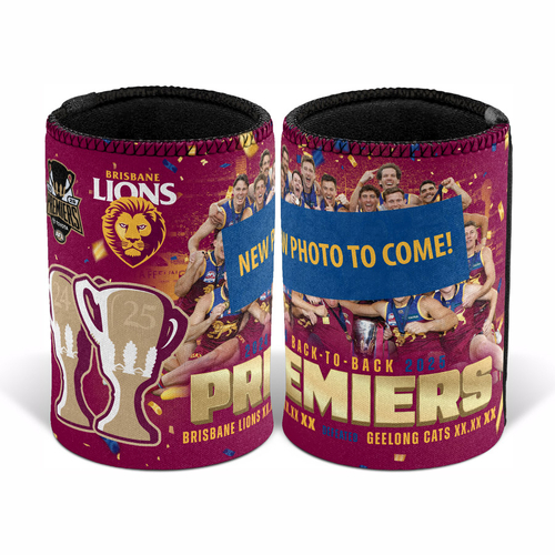 Lions AFL 2025 Premiers Celebration Photo Stubby Holder Can Cooler P2! PRESALE!
