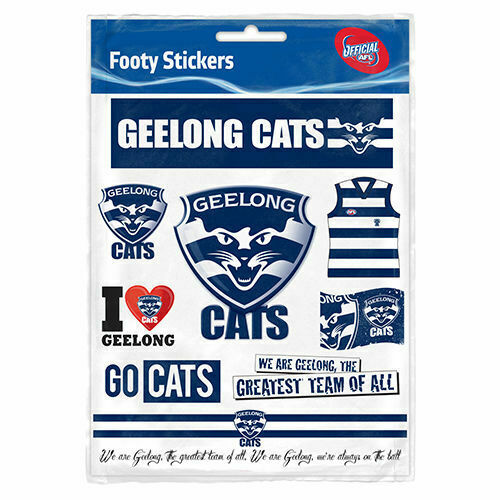 Geelong Cats Official AFL Footy Stickers Sticker Sheet Pack