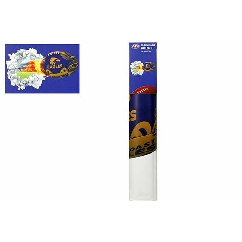 Official AFL West Coast Eagles Footy 3D Removable Football Wall Decal Sticker