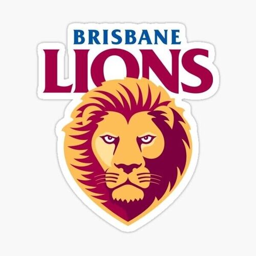 Official AFL Brisbane Lions Large Team Logo Die Cut Decal Sticker
