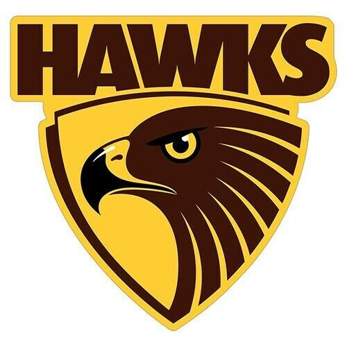 Official AFL Hawthorn Hawks Large Team Logo Die Cut Decal Sticker